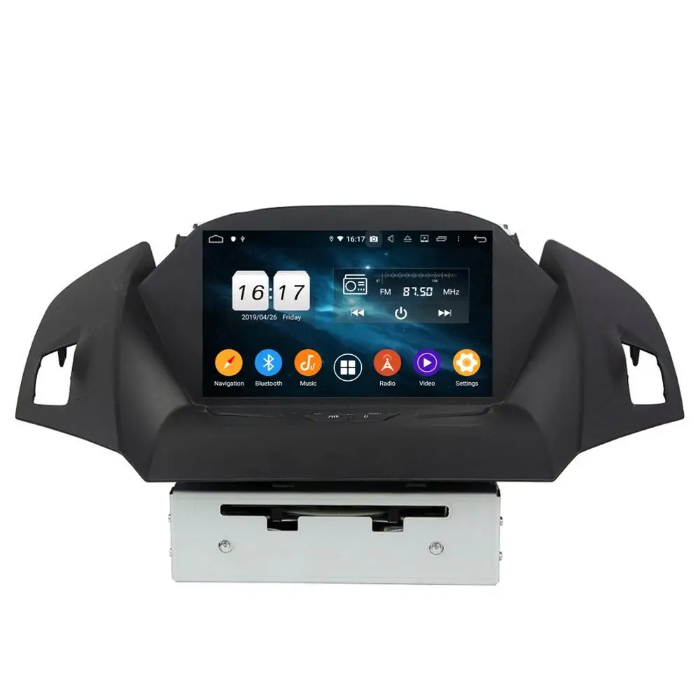 Cheap 1 din 8" Android 9.0 Car Radio DVD GPS Head Unit for Ford KUGA 2013 2014 2015 2016 2017 2018 Bluetooth WIFI USB Mirror-link 1