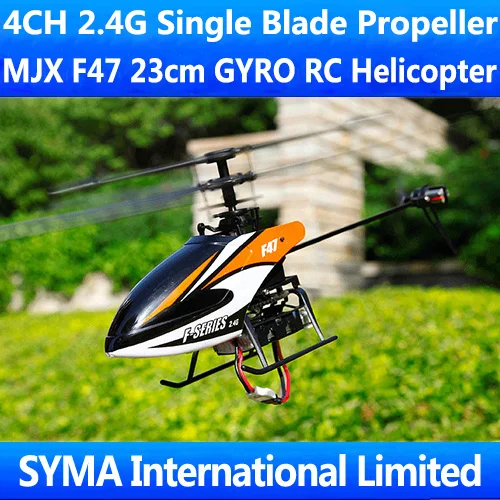 

New Arrival MJX F47 23CM Mini 4CH 2.4Ghz Single Blade Propeller Gyro Remote Electric Control RTF RC Helicopter Toy VS WL V911