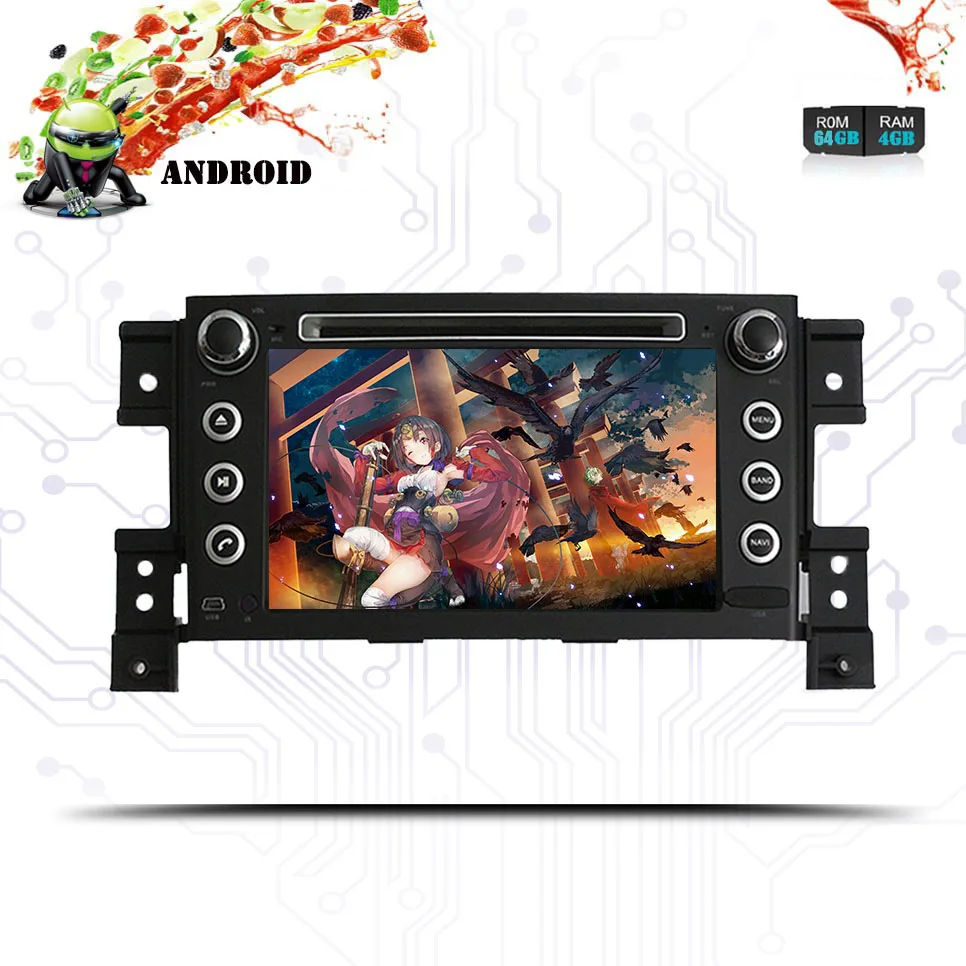 Flash Deal Android 9.0 4+64G Octa Core Car DVD player for Suzuki Grand Vitara 2006-2013 Wifi 3/4G GPS BT Radio 4GB RAM Navigation Head Unit 4