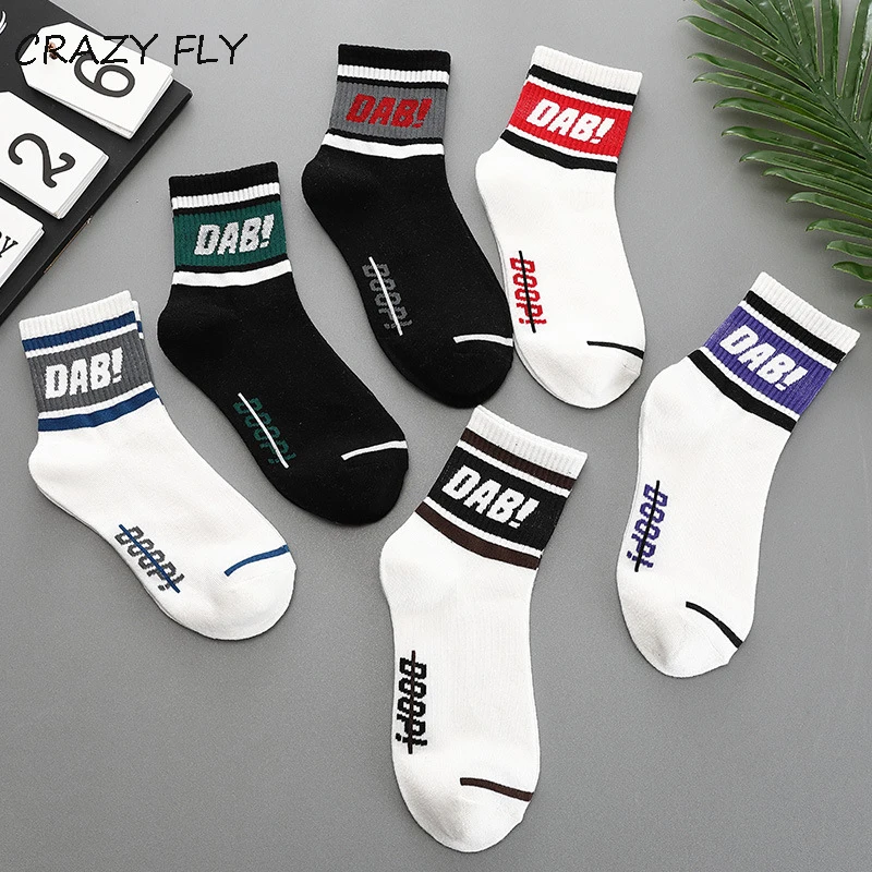 Модные парные носки CRAZY FLY Top забавные популярные осенне зимние теплые счастливые