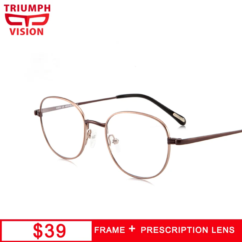 Круглые ретро очки TRIUMPH VISION прозрачные для чтения по рецепту близорукости