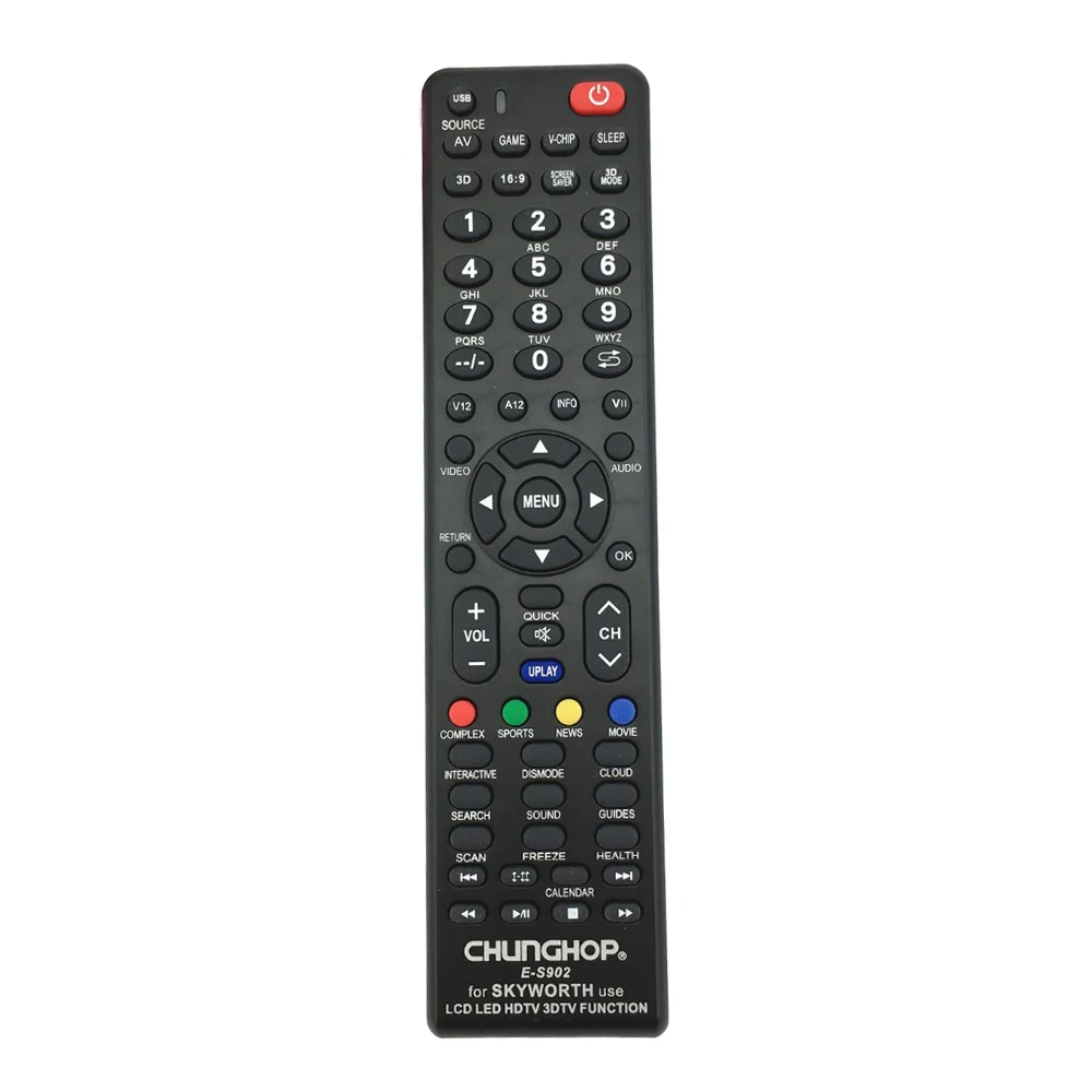 

CHUNGHOP Remote Control For skyworth Use LCD LED HDTV 3D SMART TV controller E-S902