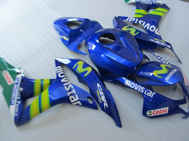 Пользовательские мотоцикла обтекателя комплект для HONDA CBR600RR F5 07 08 CBR 600RR CBR 600 RR 2007 2008 ABS синий зеленый Обтекатели HC03