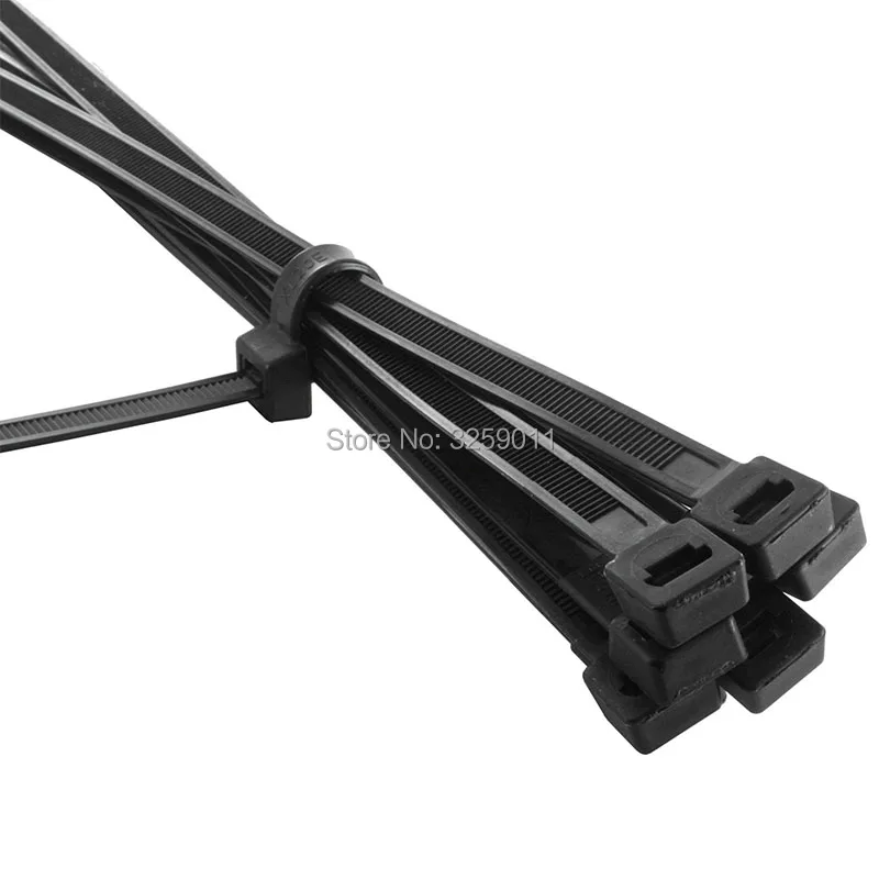 1000 PCS 6/" Black Cable Wire Tie 40 Lbs Zip Nylon Intermediate Duty Fasten