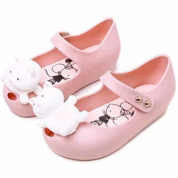

Mini Melissa Summer Lovely Twins Mouse Animal Style For Girls Shoes Jelly Kids Sandals Girl Non-slip Kids Sandal Toddler Shoes
