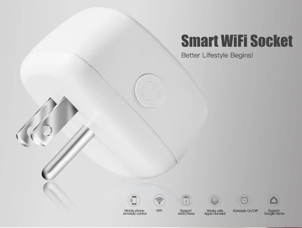 Умный дом wifi переключатель для Apple Homekit Vstarcam новейшая умная розетка ALexa Echo Google Home EU US адаптер голосовое дистанционное управление