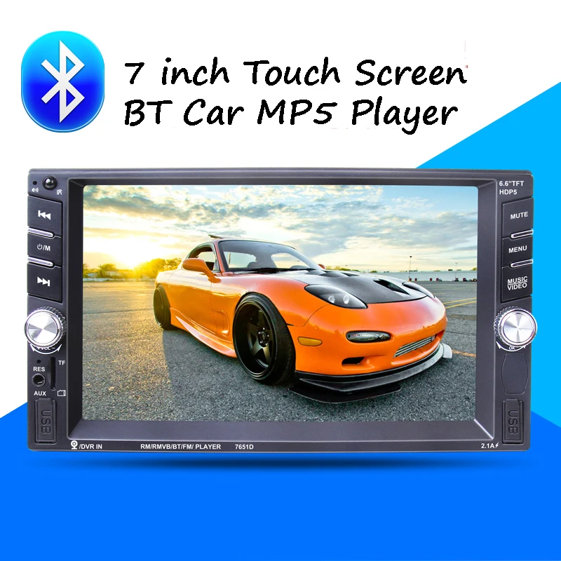 2 Din 7 дюймов Bluetooth 9 languanges пульт дистанционного управления задняя veiw камера + DVR LCD