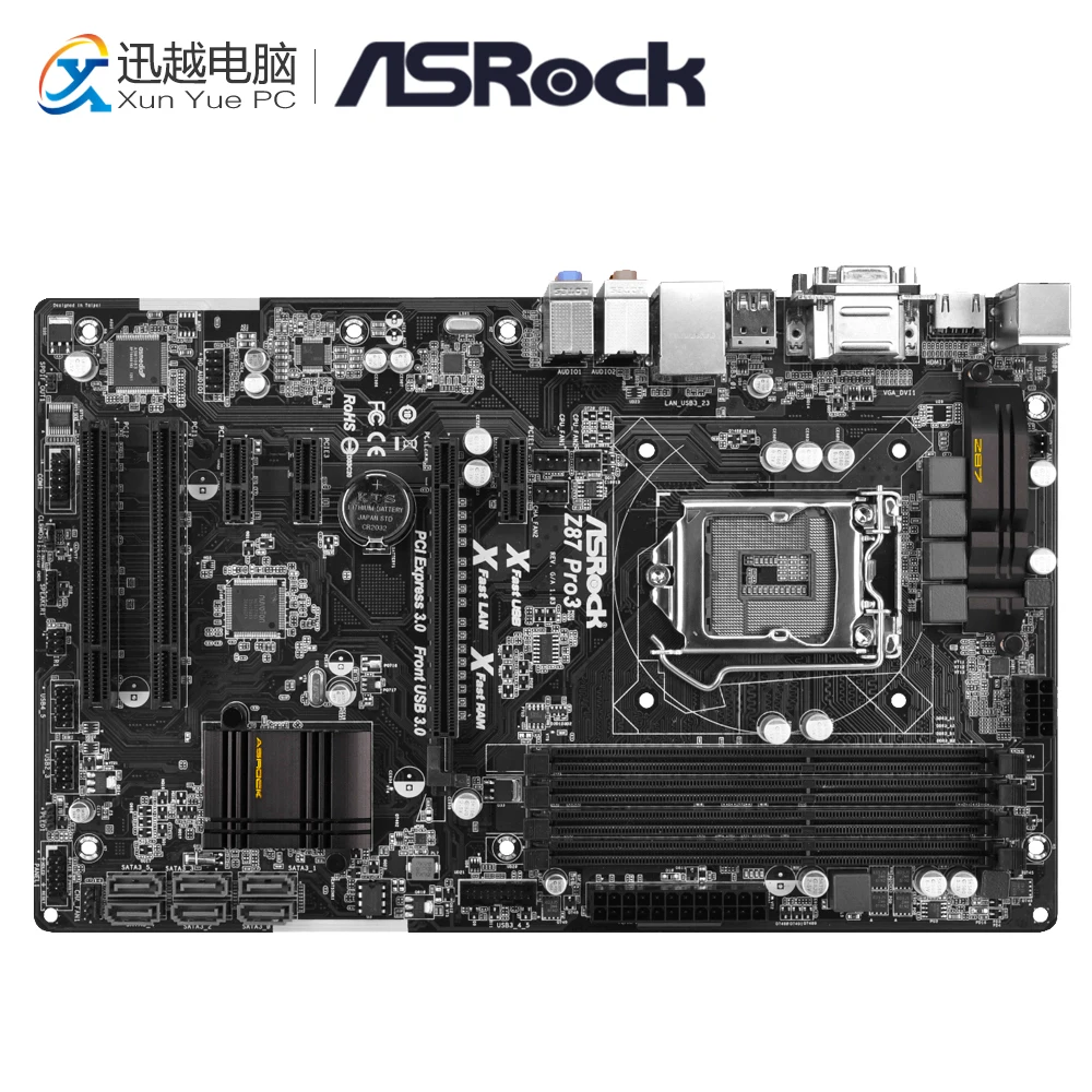 

Asrock Z87 PRO3 Desktop Motherboard Z87 Socket LGA 1150 i3 i5 i7 DDR3 32G SATA3 USB3.0 VGA DVI HDMI ATX