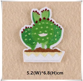 1pcs Mix Cactus Patch for Clothing Iron on Embroidered Sew Applique Cute Patch Fabric Badge Garment DIY Apparel Accessories 121