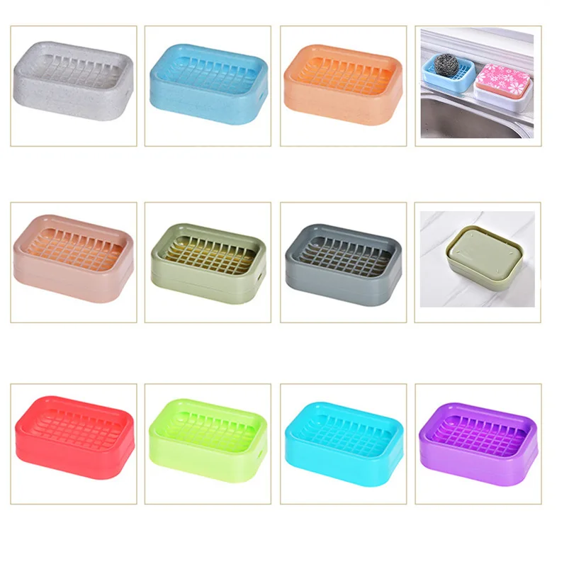 

6 Colors Soap Holder Bathroom Accessories Soap Box Shower Travel Soap Tray Dish Storage Box Holder Soap Organizer #FO05