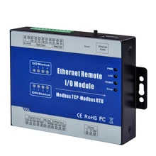 Modbus TCP Ethernet Data Acquisition Module Remote IO Supports 5 TCP Links Pulse counter 12-36V(4DI+4DO+4AI+2AO) Modbus TCP Ethernet Data Acquisition Module Remote IO Supports 5 TCP Links Pulse counter 12-36V(4DI+4DO+4AI+2AO)