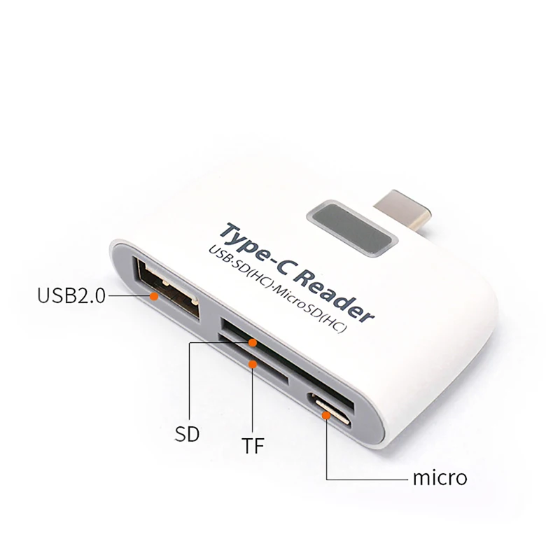 USB3.1 type-C кард-ридер USB-C к USB2.0 SD TF Micro USB многофункциональный конвертер для телефона компьютера передачи данных