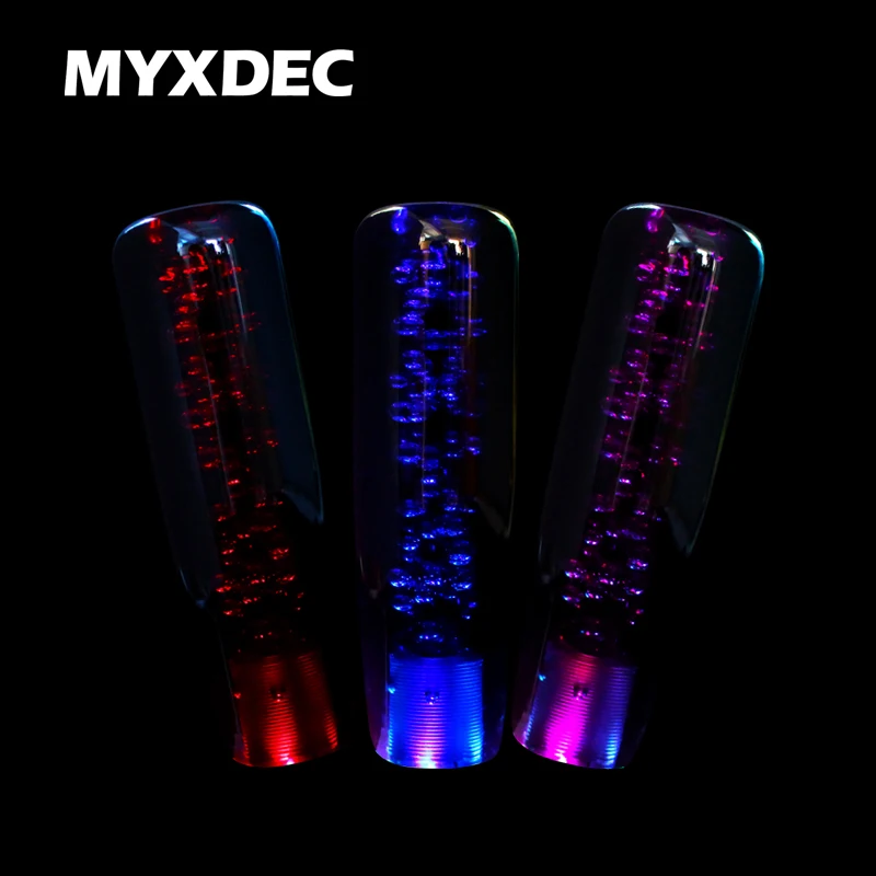 

Universal Car LED Light Colorful Mirror Changing Crystal Bubble Automatic Gear Shift Knob Manual Shifter Stick 10cm 15cm 20cm