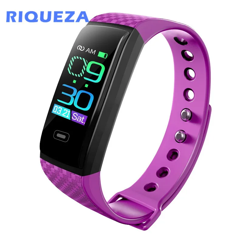 

RIQUEZA Fitness Tracker CK17S Smart Bracelet Sleep Monitor Call Reminder Blood Pressure Heart Rate Monitor for IOS Android