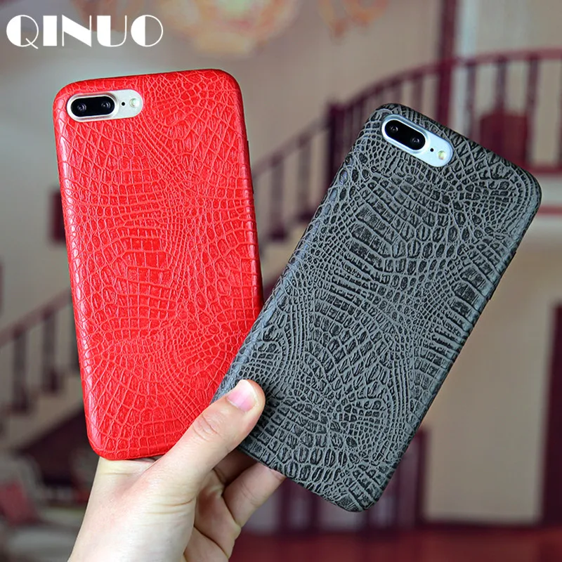 QINUO имитация из крокодиловый кожи чехол для iPhone 6 S 7 8 Plus Модный Дикий X XS Max XR Coque Funda
