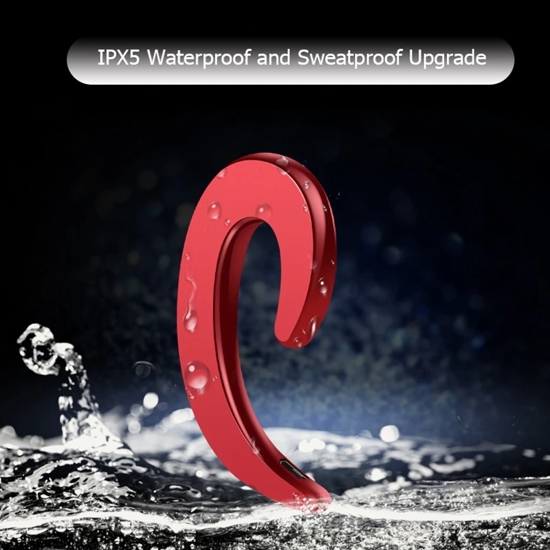 

Bluetooth Stereo Headset Bone Conduction Earphones Wireless Waterproof Sports Headphone Driving Earpiece earbuds with Mic