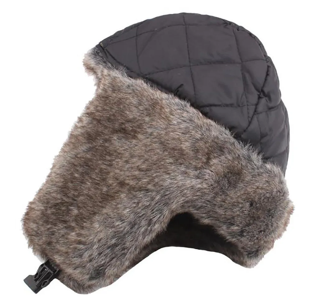 Cycling Cap Ski cap Winter Hat Russian Ski Hat Plush Earmuffs Padded Flat Cap Outdoor windproof warm artifact #2o26 (14)