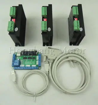 

Free shipping CNC Router 3 Axis Kit,TB6600 3 Axis 4.5A Driver Stepper Motor Controller kit for mach3 + 5 axis breakout board