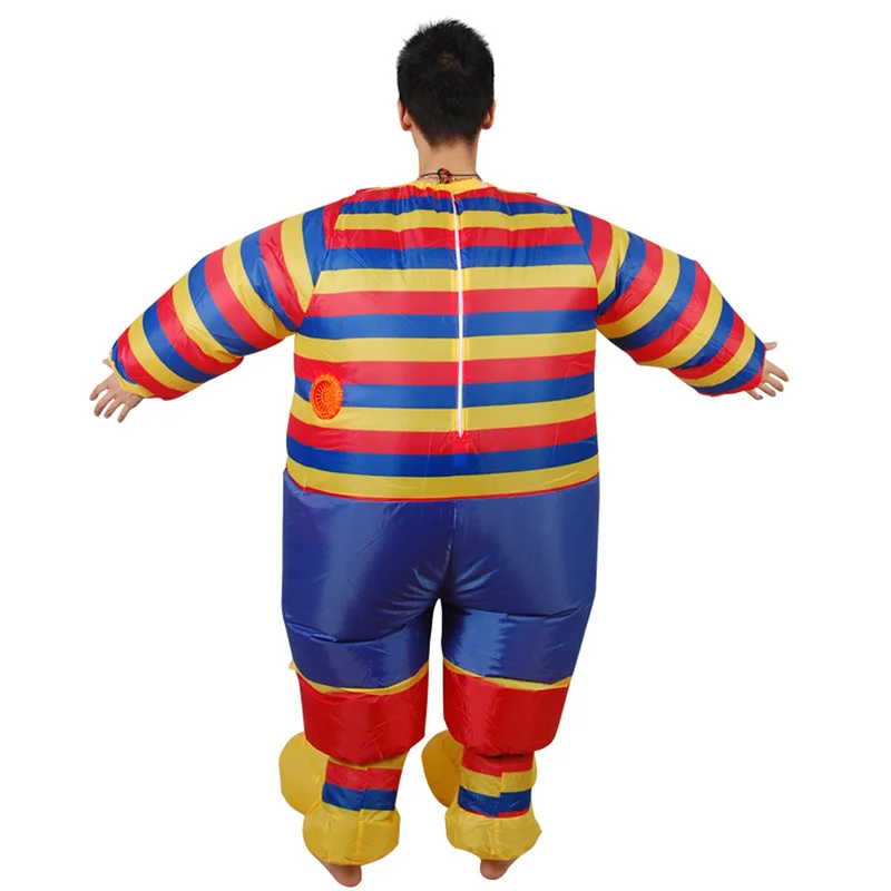Надувной костюм клоуна H& ZY, вечерние костюмы на Хэллоуин, рождественские костюмы для взрослых, косплей, полосатые костюмы клоуна для волшебного представления