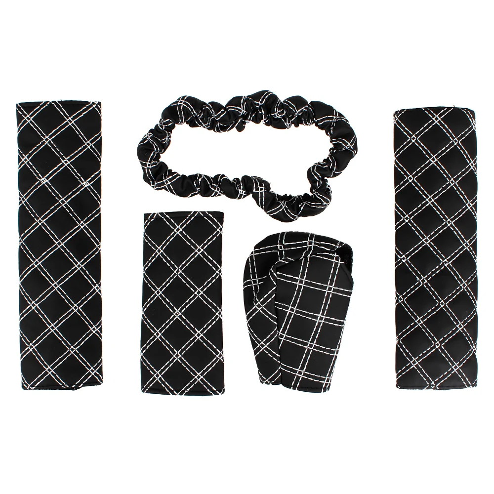Gear shift collars 5 in 1 hand brake rearview mirror seat belt cover