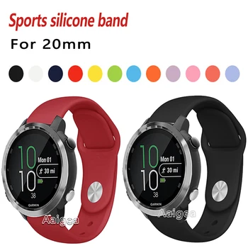 

New Colorful Soft Silicone Watch Strap Band For Garmin Vivoactive 3 Smart Watch Replacement Sport Bracelet 20mm Wrist strap band