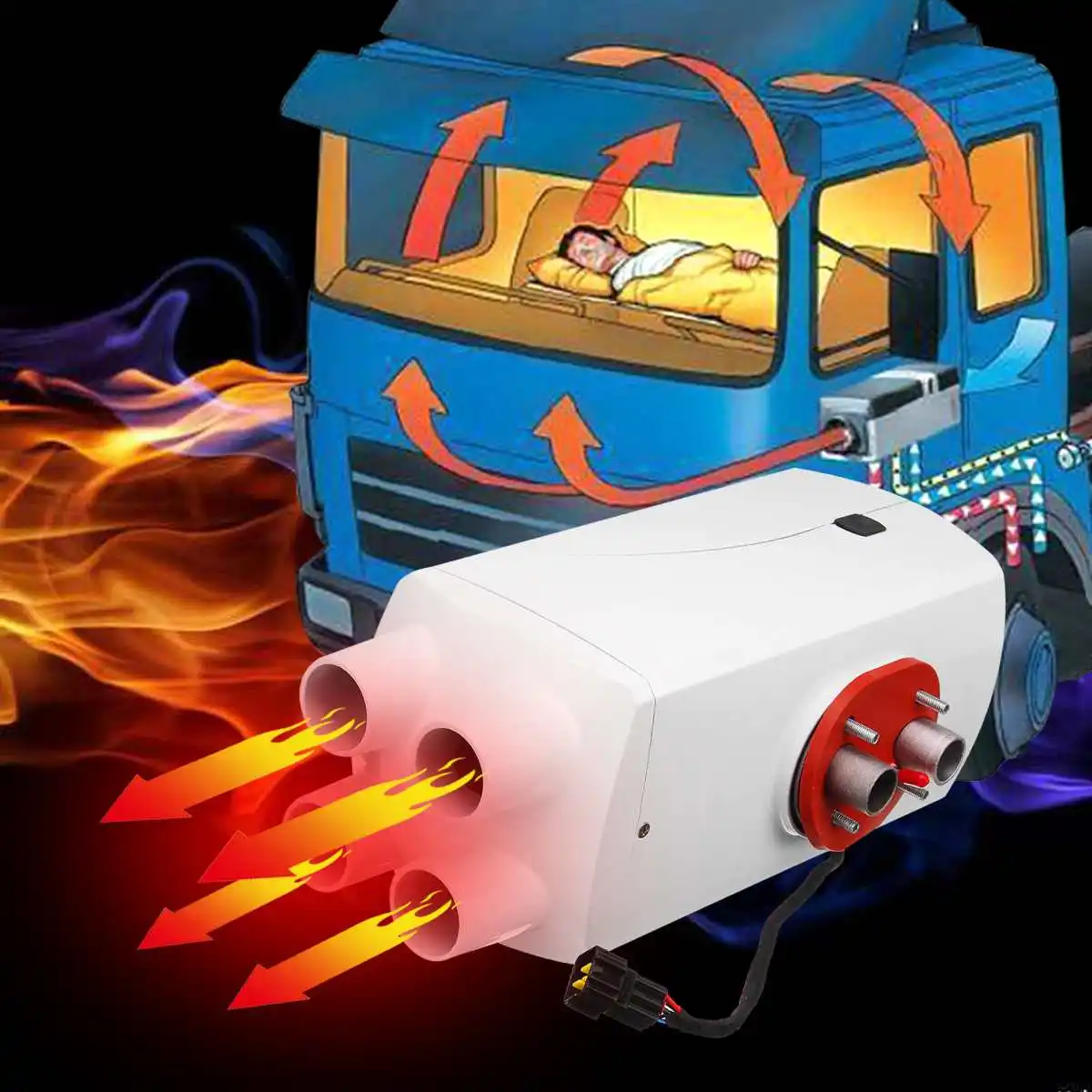 5000W фары для автомобилей воздушный дизельный Обогреватель 12 V/24 V для грузовых автомобилей Мотор-домов лодки ВАН автоматический Управление Технология ЖК-дисплей монитор Отопление кабины