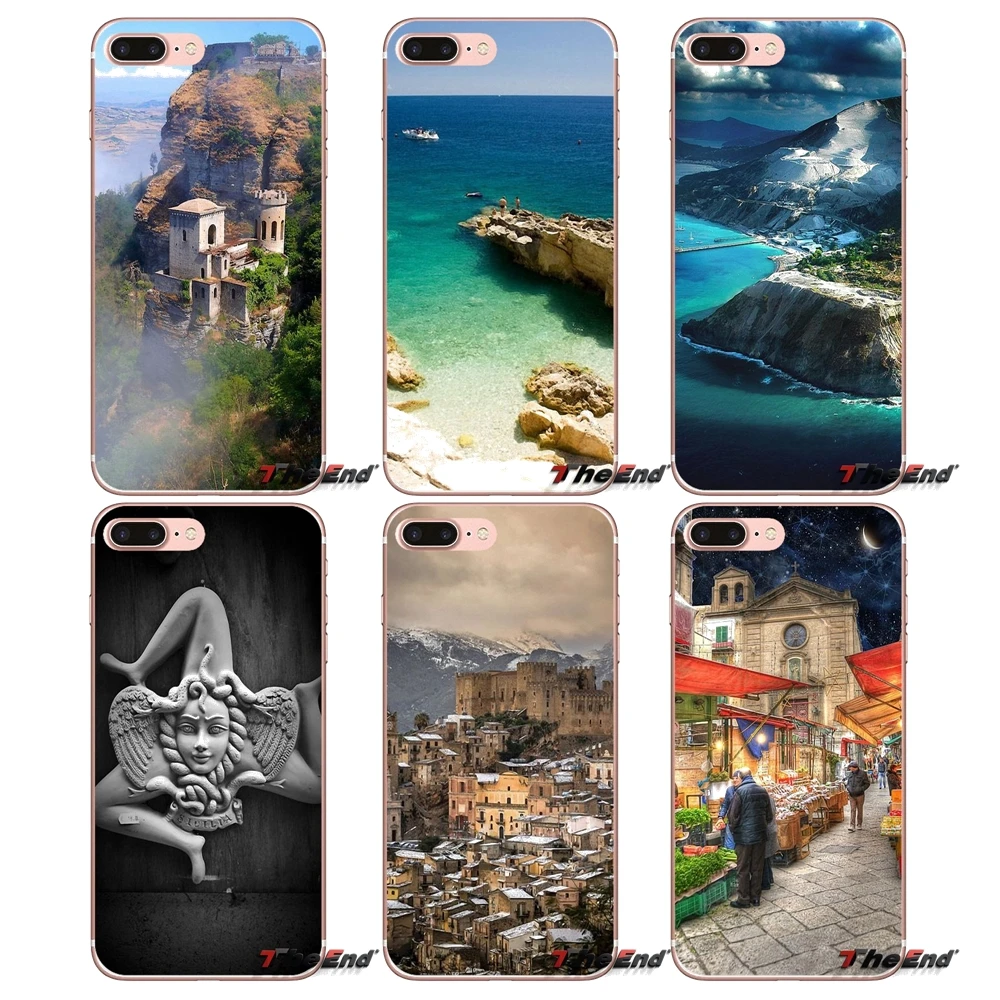 

For Samsung Galaxy S3 S4 S5 MINI S6 S7 edge S8 Plus Note 2 3 4 5 Grand Core Prime beautiful Sicily Italy Clear TPU Soft Case