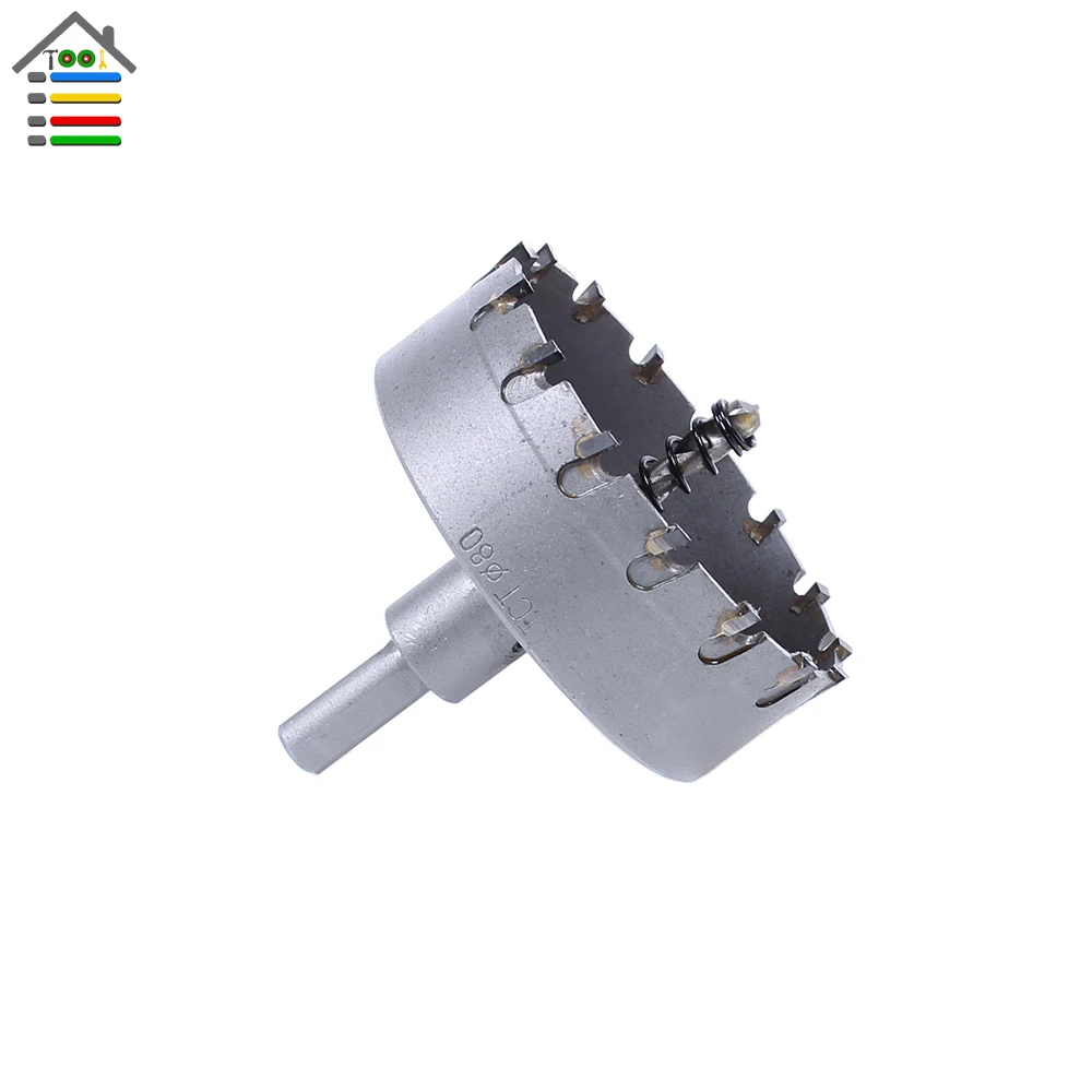 AUTOTOOLHOME 80mm Carbide Tip TCT Drill Bit Hole Saw Set for Stainless