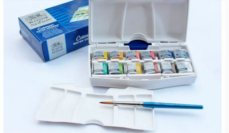 Winsor& Newton однотонные cotman акварельные краски в наборе профессиональная кисть профессионального уровня искусство художников пигментная краска