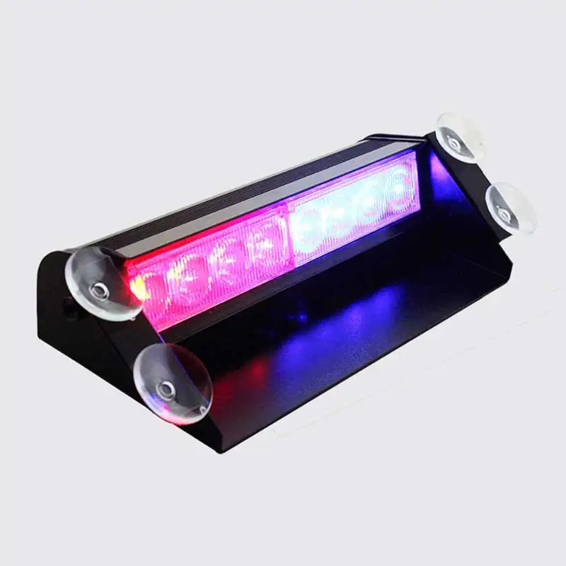 

8 LED CAR AUTO VEHICLE WINDSHIELD DASHBOARD EMERGENCY STROBE LIGHT red