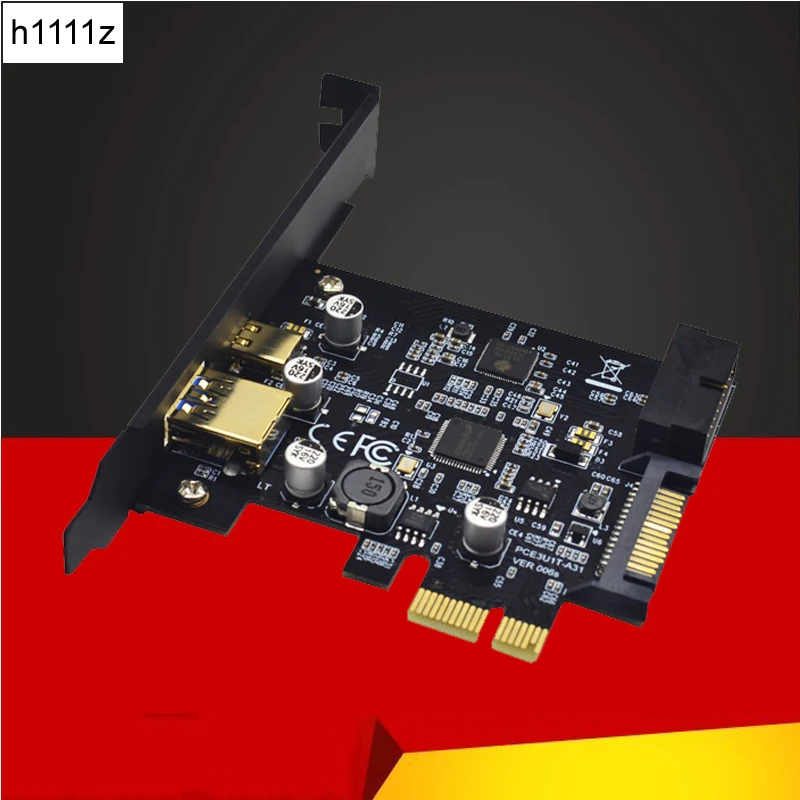 Плата расширения H1111Z USB 3.0 PCI E внешний порт 3 0 + быстрая зарядка А внутренний 19