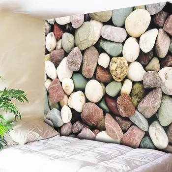 

3D Cobblestone Printed Decorative Wall Tapestry Boho Home Decor Wall Hanging Letter Tapestries Hippie Wall Carpets Sofa Blanket
