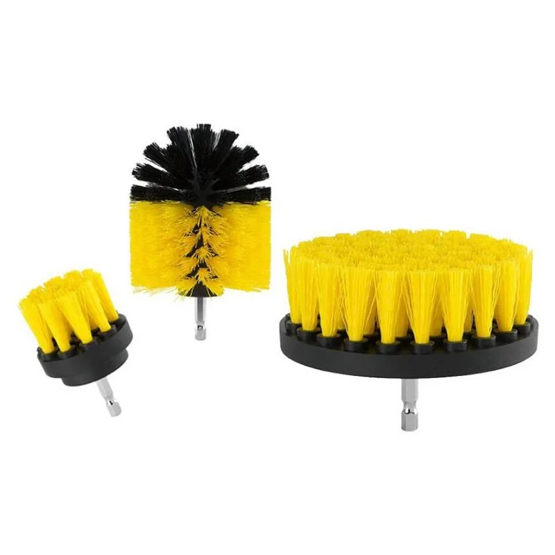 3 pcs/set Power Scrubber Brush Drill Brush for Bathroom Surface Tub Shower Tile Grout Cordless Power Scrub Cleaning Kit, 6Colors