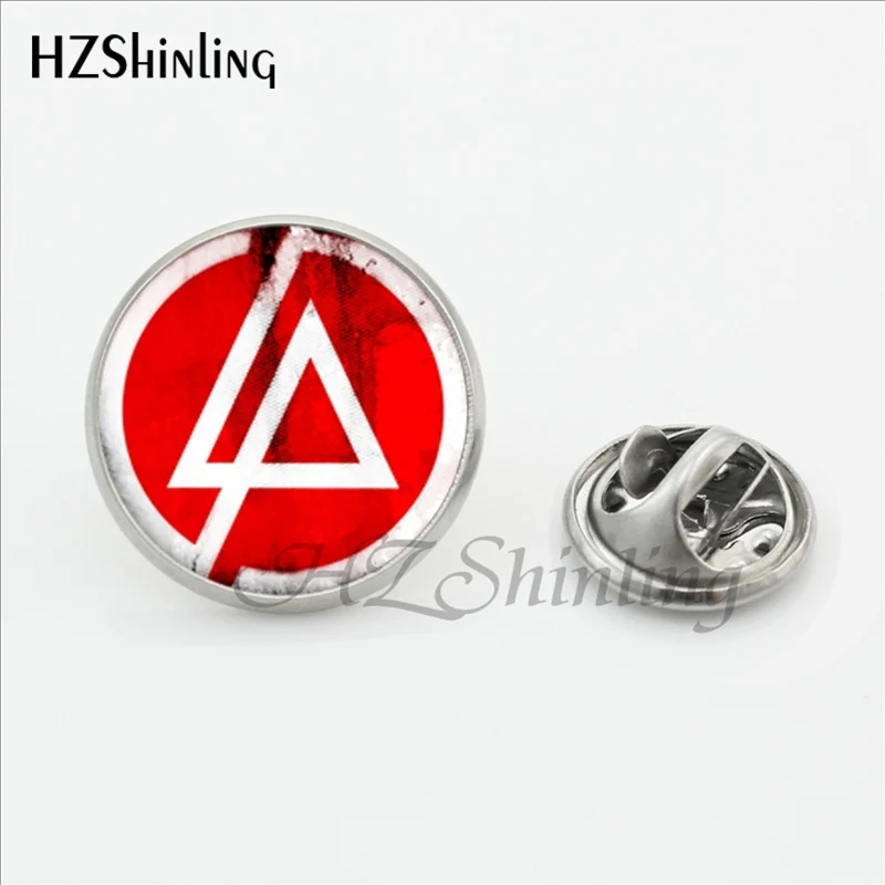 Новая мода Linkin Park эмблемы-шпильки на лацкан из нержавеющей стали Linkin Park Rock Band Броши Булавки с бабочками стеклянные купольные украшения - Окраска металла: 3