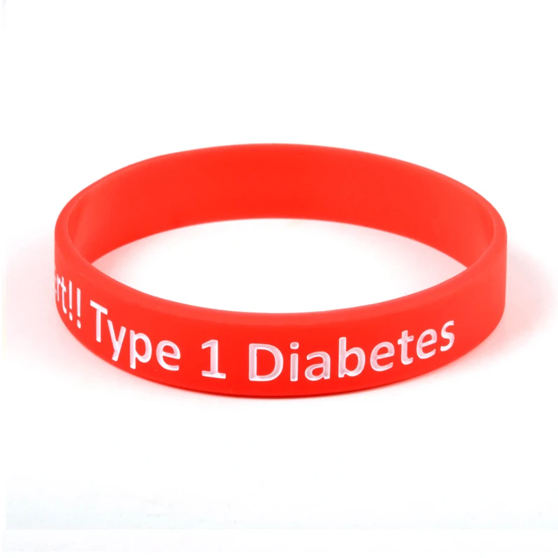 Диабетические браслеты, медицинский оповещенный тип 1, диабет, инсулиновый, зависимый, силиконовый браслет, нарукавник, браслет с надписью «Nurse» и браслет