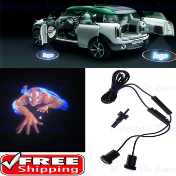 

2 x Car LED Laser Logo Lights Door Welcome Ghost Shadow Spiderman Projector Courtesy Lights for All the Car Models