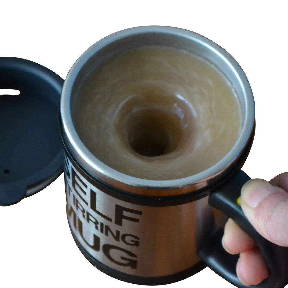 300ML Mixing MUG Drinking Drinkware Stainless Steel Electric Pressing Button Self