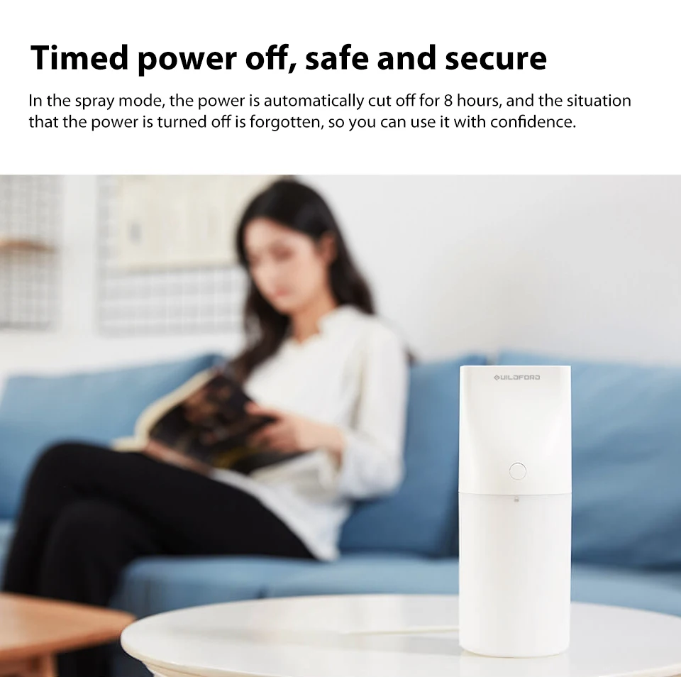 Original Xiaomi Uildford tabletop Humidifier 320ML protable quiet Air Purifying with Night light for Air-conditioned household (13)