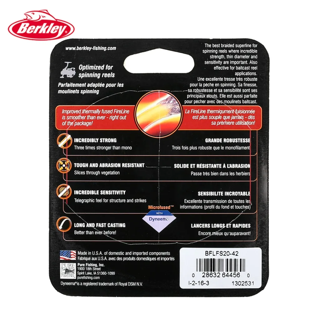 Оригинальная рыболовная леска Berkley BFLFS 114 м 125yds гладкая многонитевая для ловли