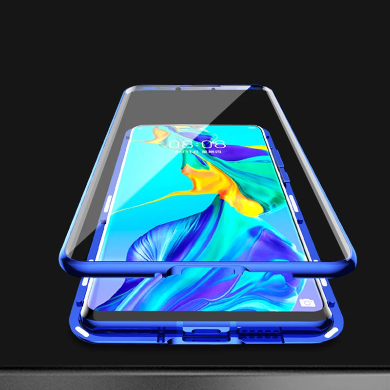Металлический чехол с магнитной адсорбцией для Huawei P30 Pro магнитные чехлы из