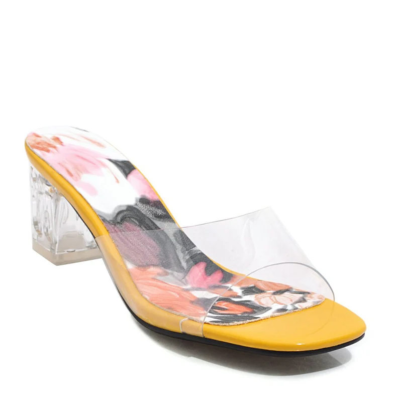 transparent slides shoes