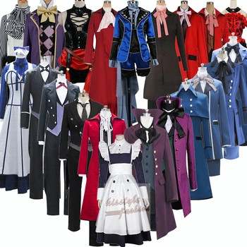 

Black Butler Mey Rin Kuroshitsuji Sebastian Female Male Group of Characters Anime Cosplay Costume,Customized Accepted