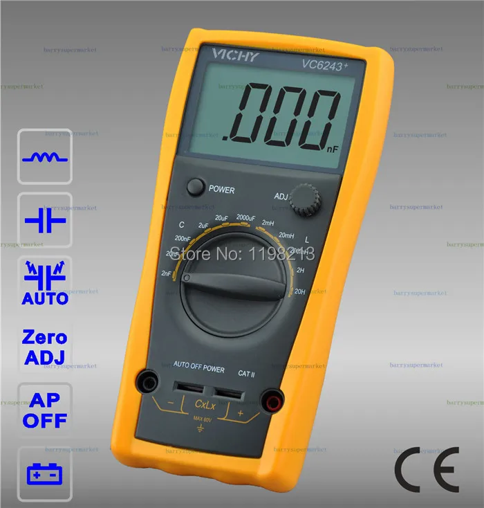

VC6243+ LC Meter Inductance Digital Capacitance 20H