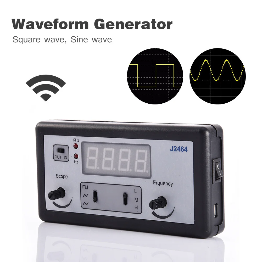 

High Precision Signal Generator 4 Digital Tubes Function Generator Frequency Meter Arbitrary Waveform WG100