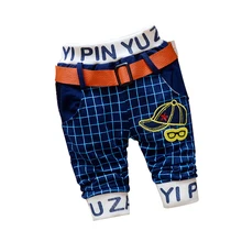 Г., новые осенние штаны из хлопка хорошего качества в полоску с поясом для маленьких мальчиков штаны из 1 предмета штаны для малышей штаны для детей от 0 до 3 лет