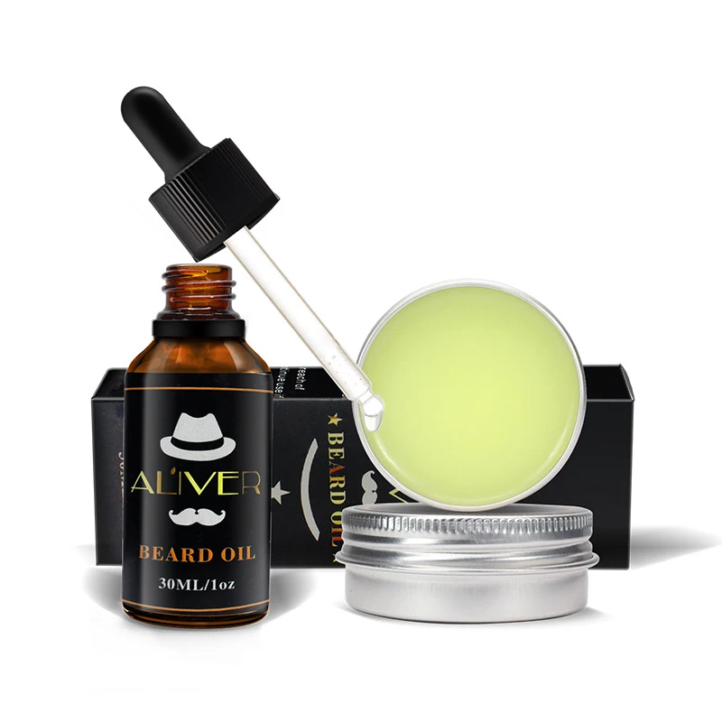 

Beard Balm Natural Oil Conditioner Beard Care Moustache Wax Men Moustache Grooming Gentlemen's Beard care set YF2018