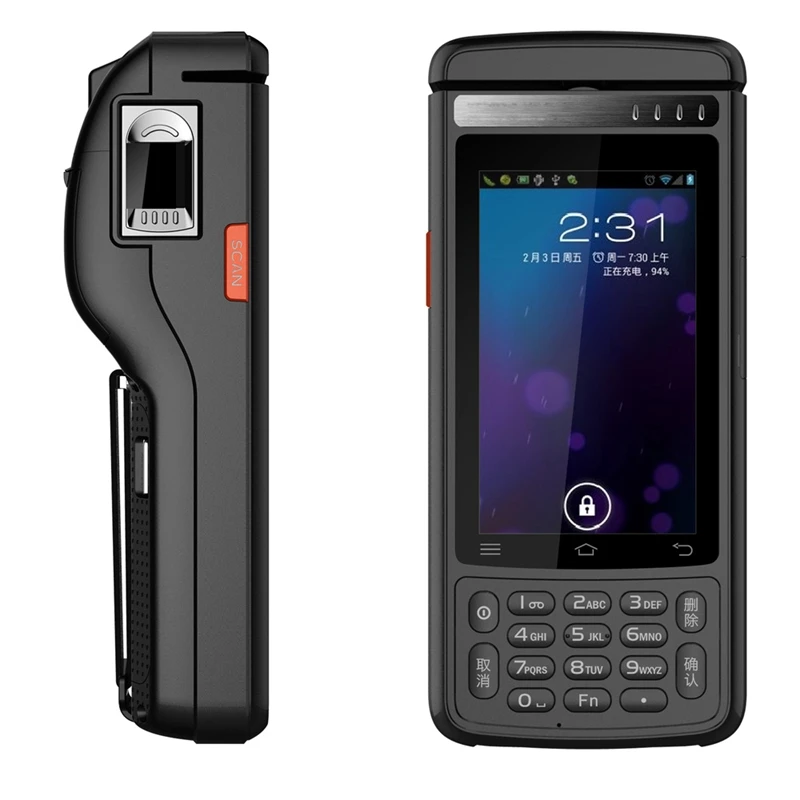 

5 inch Android 5.1 2D Barcode Thermal print and Fingerprint Full Function POS Handheld Terminal SH80
