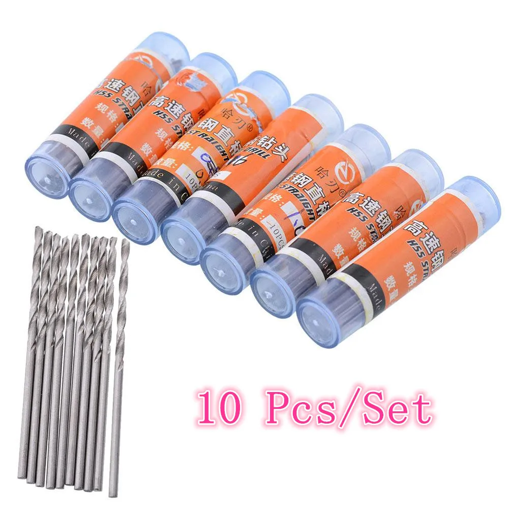 

10pcs/lot Pratical Multifunction 10pcs Micro 7 Model Straight Shank HSS(High Speed Steel) Twist Drill Bits Tools