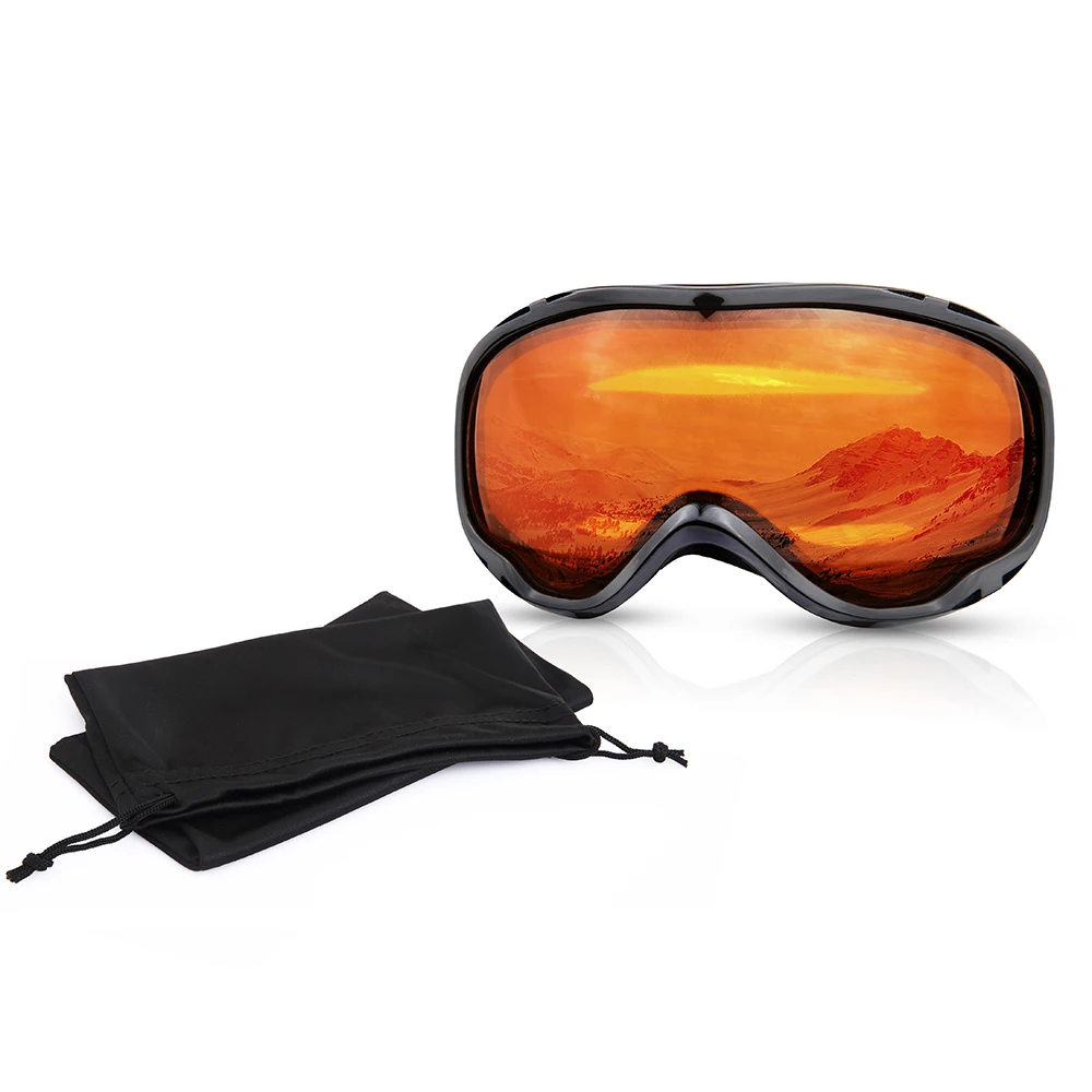 Mountain Ski Goggles Anti-fog UV400 Skiing Eyewear Glasses Double Layers Snowmobile Eyewear Snowboard Snow Sport Protection