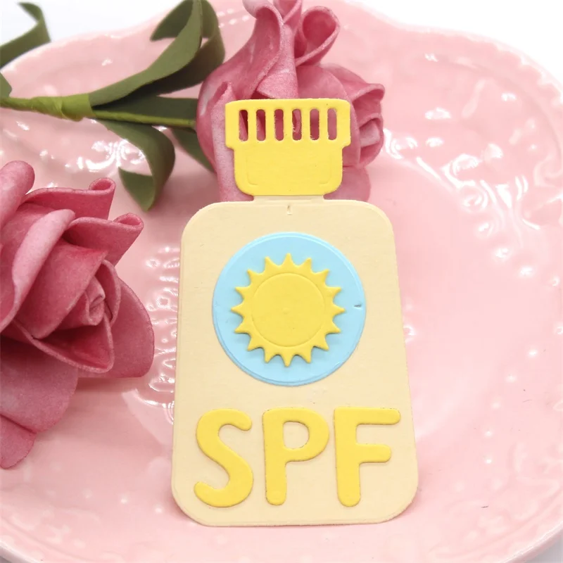 

KSCRAFT Sunscreen Cream Metal Cutting Dies Stencils for DIY Scrapbooking/photo album Decorative Embossing DIY Paper Cards